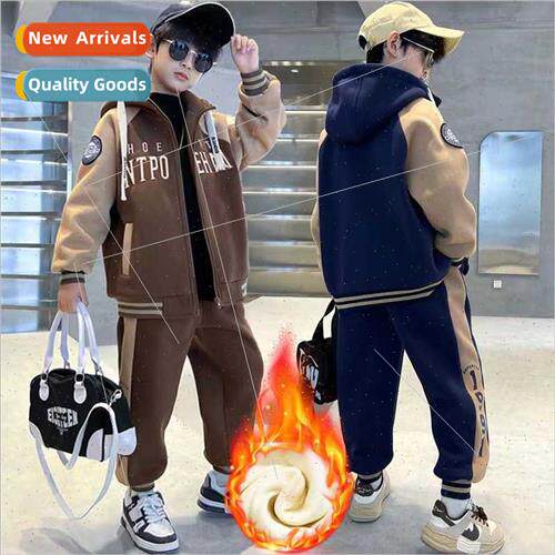 Autumn winter new children padded warm zipper sweater su mid