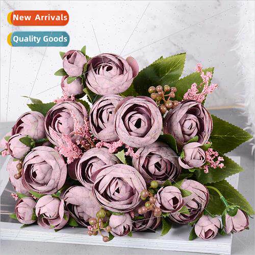 simulation 5 head snowflake large tea bud flower wedding dec