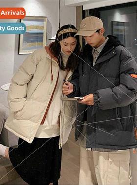 Fake twoPCS cotton jacket men 2023 winter new teenage thicke