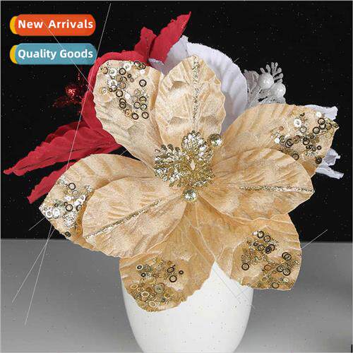 Sequins Christmas flowers 2023 new gold dust decorative flow