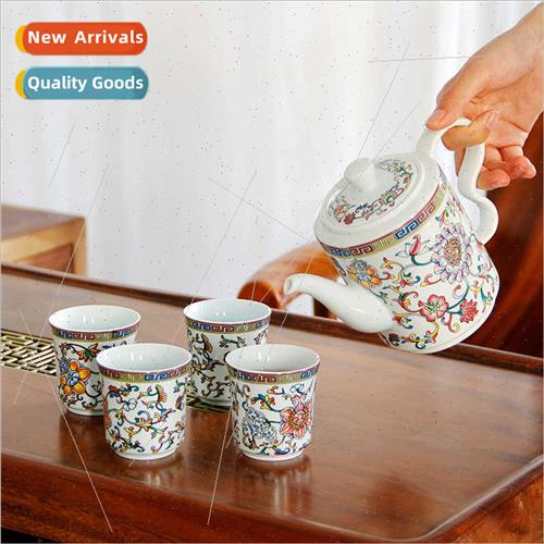Chinese ceramic tea set retro printing high-grade kung fu ho
