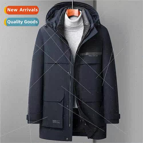 Medium-length workwear detachable down jacket a coat three w