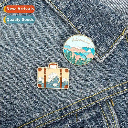 Korean  oil drip baking paint travel bag travel wallet pin w