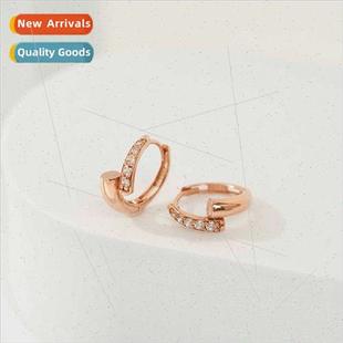 Elegant rose gold fashion earrings female 2023 new tide nich