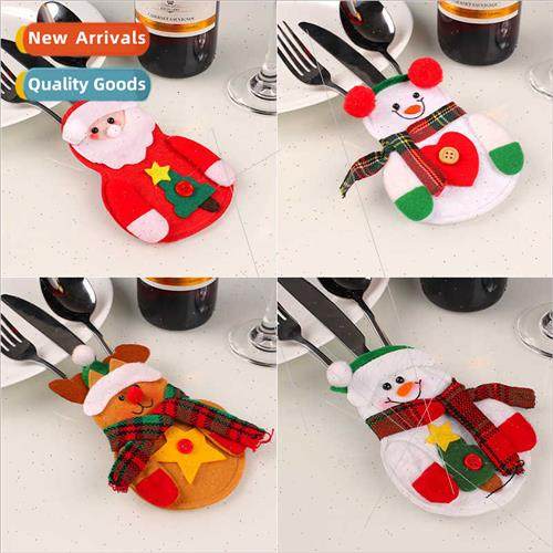 Christmas decorations mouth table decorations santa knife k