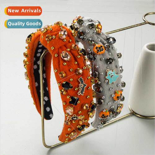 Europe Halloween hair bands vintage beaded spooky pumpkin da