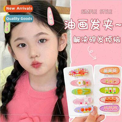 New embossed children hair clips girls headdress early sprin