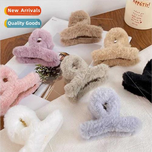 Cute rabb plush scratch clip female Autumn winter new back h