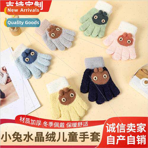 Cute plush gloves children cartoon rabb coldprofull wrap spl
