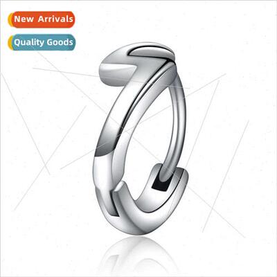 Korean  simple metal wind personaly creative  earrings strai