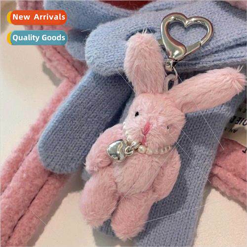 Ins wind handmade cute rabb love beaded bag keychain pendant