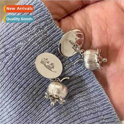 925 lver Needle 2023 New Vintage lver Brushed Orchid Flower