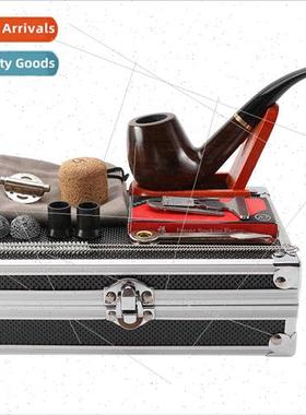 Ebony Pipe Set Aluminum alloy gift box complete set accessor