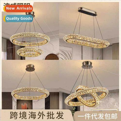 ght luxury crystal chandelier B&B inn hotel LED living room