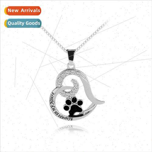 New Always in my Heart Fashion Pet Dog Paw Necklace Skeleton
