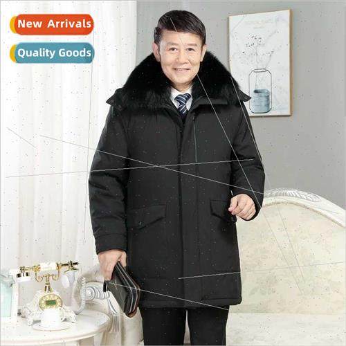 2023 new middle-aged elderly high- down jacket thickening in