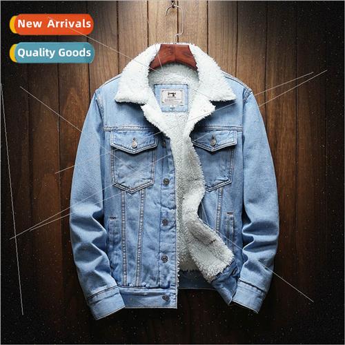 Men Winter Jean Jackets Outerwear Warm Denim Coats New Men L