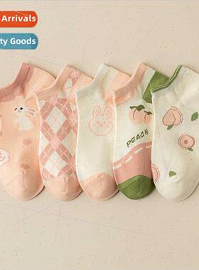 Socks women short socks spring fall cotton shallow boat sock