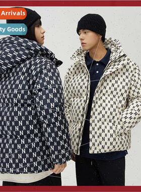 2023 winter new hooded feather 90 down jacket men women tide