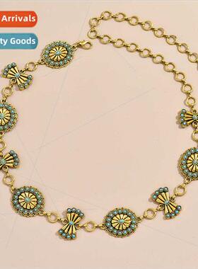 Women Exquise Heavy Duty Turquoise Inlaid Fashion Court Heav