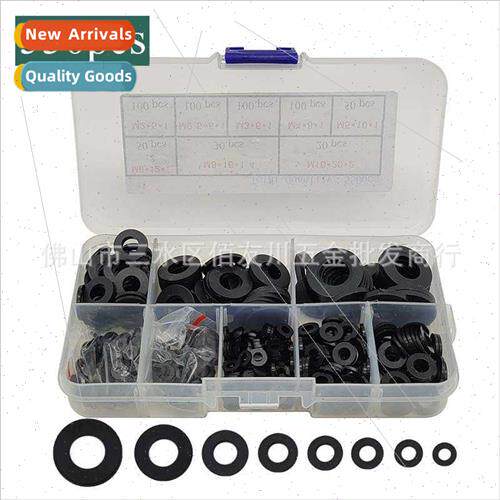 550pcs boxed black whe nylon flat washers set M2M2.5M3M4M5M6