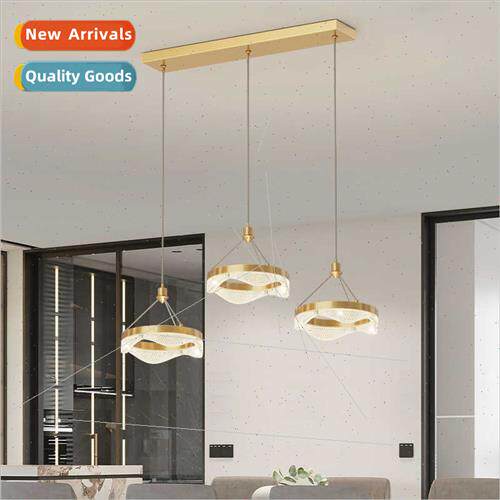 All copper dining room chandelier modern simple light luxury