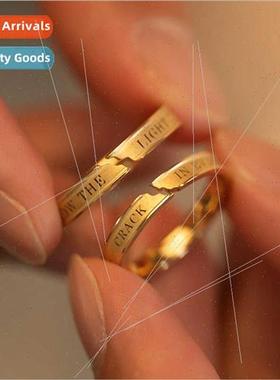 Cracked Broken Niche Rings Confessions Couple Rings 2022 New