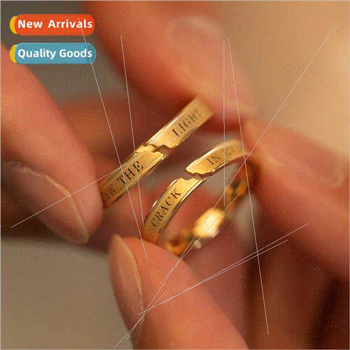 Cracked Broken Niche Rings Confessions Couple Rings 2022 New