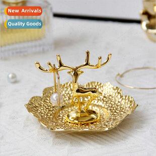 home decorative ornaments gold metal reindeer desktop small