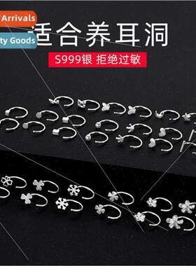 S999 silver earrings simple silver earrings silver earrings