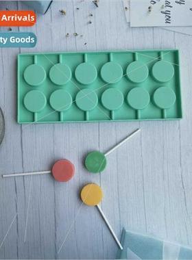 12 consecutive lollipops 396 chocolate candy silicone mold m