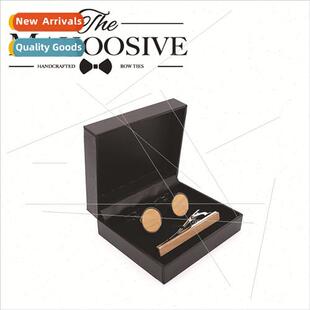 made cufflinks solid wood French new wooden round