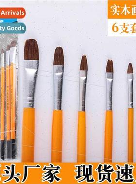826 wolf hair gouache propylene oil painting brush yellow ro
