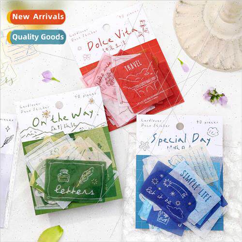 Japan Paper Stickers Pack Simple English Verses Decorative S