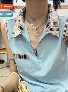 Gltering Stars Aquamarine Pearls Seashells Crystal Beaded Ne