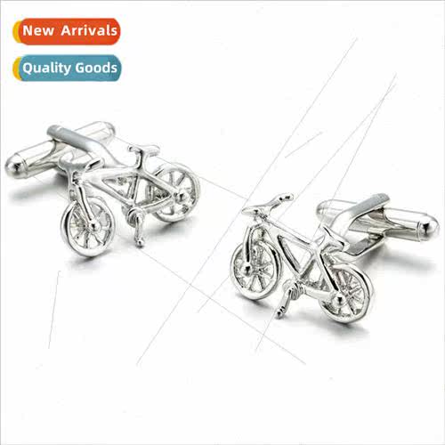 High  French shirt cufflinks Creative bicycle cufflinks New