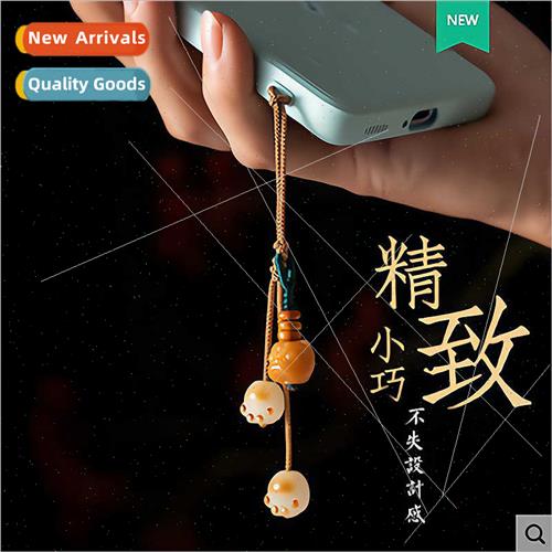 Cute linden root handmade cell phone chain charcoal cat claw