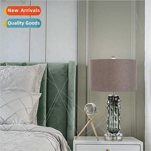 Modern minimalist glazed light luxury glass table lamp desig