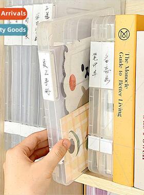 A4 file organizer transparent double buckle plastic file box
