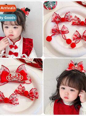 2022 new children bow hair clips girls cherry princess head