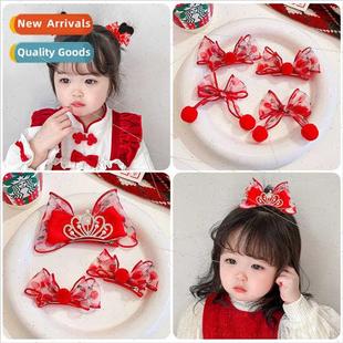 bow hair princess new head cherry children girls 2022 clips
