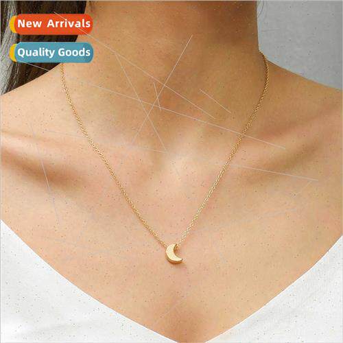 mple bohemian charm gold silver necklace female short jewelr