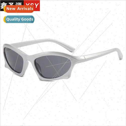 2022 summer new anti-ultraviolet glasses retro silver sungla