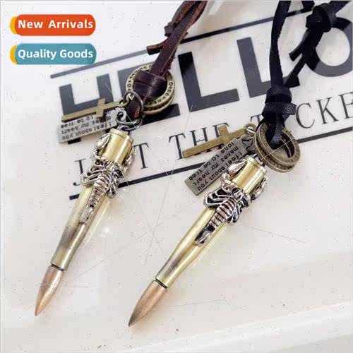 Korean retro bullet scorpion necklace fashion new cowhide sw