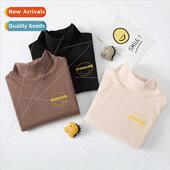 boys middle collar Children tops underwear winter thermal