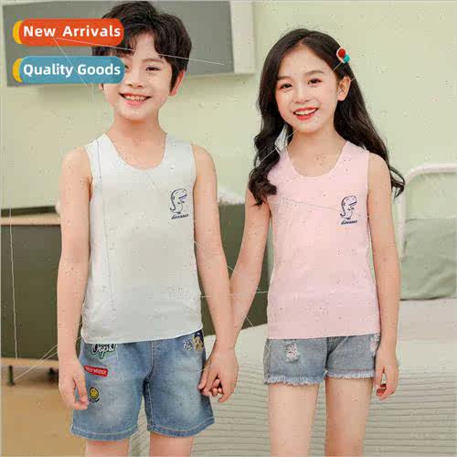 Summer thin children round neck undershirt boys girls -marki