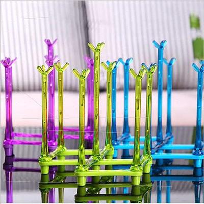 Thickened Plastic 7-posion Drainage Cup Holder Kchen Shelf G