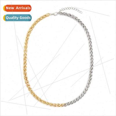 New popular simple color splicing necklace retro HK small fr