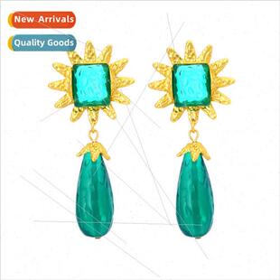 personalized earrings exaggerated sunflower antique heavy