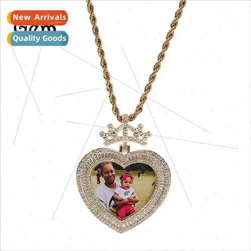 Crown Crown Love Memory Photo Photo Frame Medallion Pendant